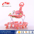 Pivotant roue en plastique bébé marcheur Chine / bébé marcheur avec de bonne qualité et de la musique / en plastique jouet style bébé marchette siège housse